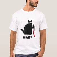 Cat What? Funny Black Cat, Murderous Cat With Knif