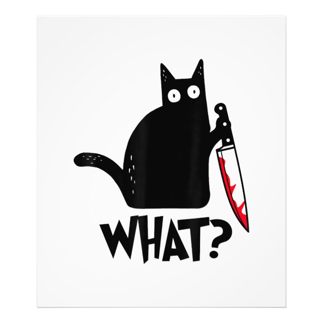 Cat What_ Funny Black Cat  Photo Print (Front)