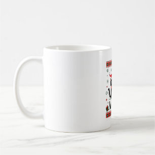 Cat What Funny Black Cat Pushing Christmas Tree Ug Coffee Mug