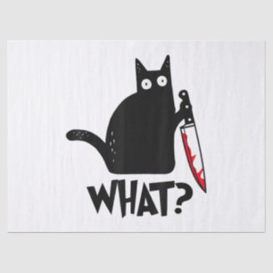Cat What_ Funny Black Cat Tissue Paper