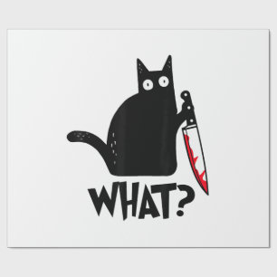 Cat What_ Funny Black Cat  Wrapping Paper