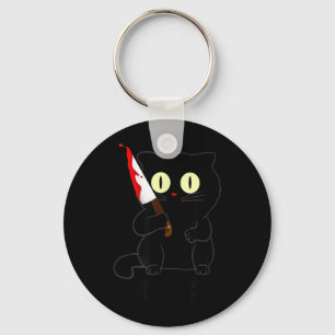 Cat What Funny Scary Black Cat Halloween With Key Ring