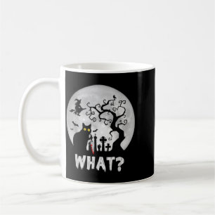 Cat What_ Halloween Black Cat With Knife - Funny Coffee Mug