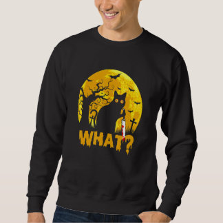 Cat What Murderous Black Cat In Graveyard With Kni Sweatshirt
