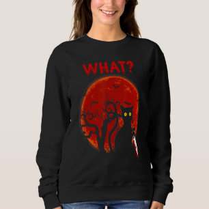 Cat What Murderous Black Cat With Knife Halloween Sweatshirt