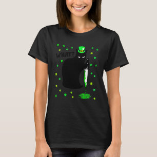 Cat What Murderous Black Cat With Knife St Patrick T-Shirt