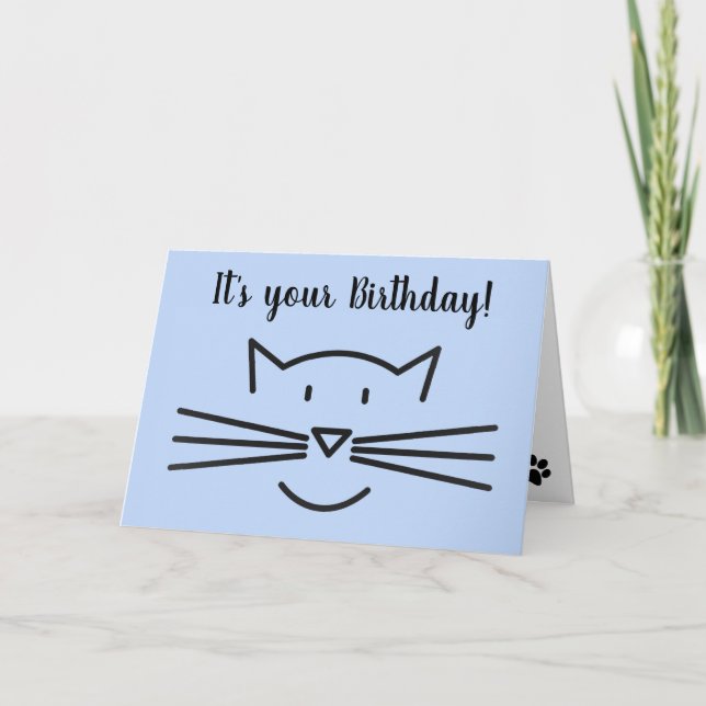 Cat Whiskers Design Greeting Card (Front)