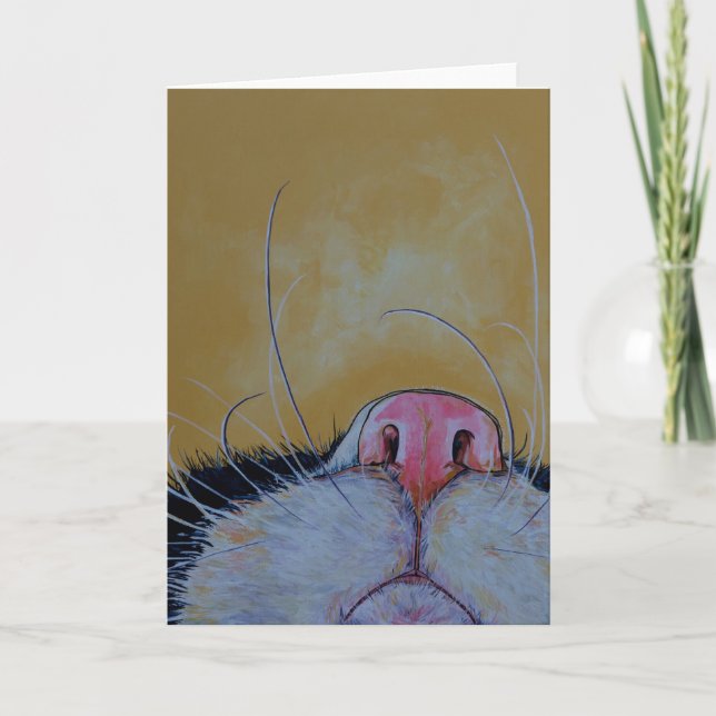 Cat whiskers Greeting Card (Front)