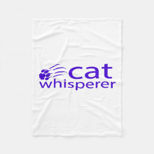 Cat Whisperer T Shirt Gift For Cat Lovers For Men Fleece Blanket