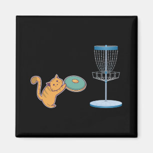 Cat Who Plays Disc Golf - Disc Golf Cat For Men Wo Magnet
