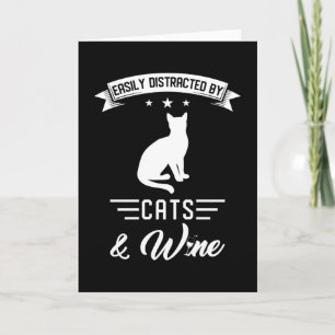 Cat Wine Saying Card