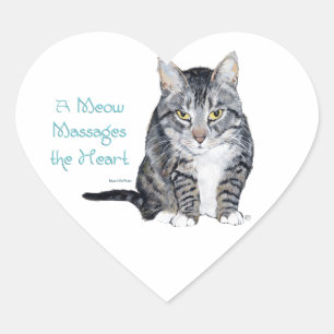 Cat Wisdom - Meows Heart Sticker