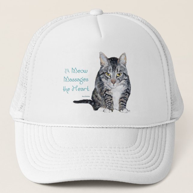 Cat Wisdom - Meows Trucker Hat (Front)