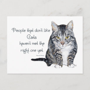 Cat Wisdom - People who don't like Cats Postcard