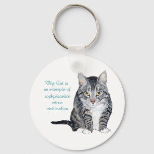 Cat Wisdom - Sophistication minus Civilisation? Key Ring