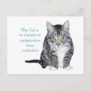 Cat Wisdom - Sophistication minus Civilisation? Postcard
