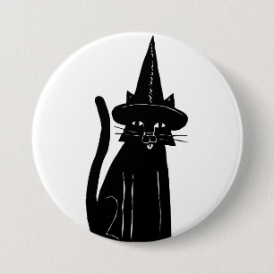 Cat Witch 7.5 Cm Round Badge