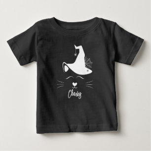 Cat Witch, Custom Halloween Baby Boy T-Shirt