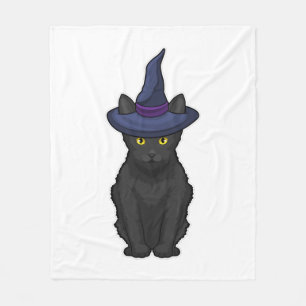 Cat Witch Fleece Blanket