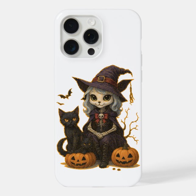 Cat Witch iPhone 15 Pro Max Case (Back)