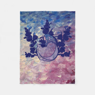 Cat Witch Moon Goddess Wiccan Cat Person Fleece Blanket