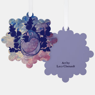 Cat Witch Moon Goddess Wiccan Cat Person Tree Decoration Card