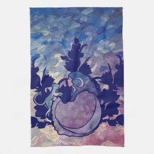 Cat Witch Moon Goddess Wiccan  Tea Towel