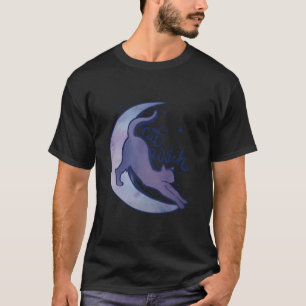 Cat Witch Moon Kitty Cats Purple Moonchild T-Shirt