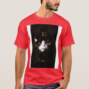 Cat witch with blue and green eyes T-Shirt