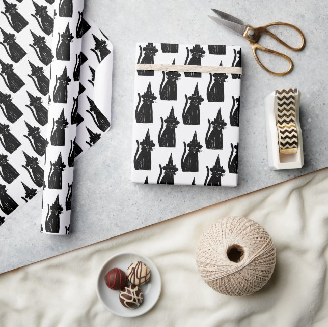 Cat witch wrapping paper (Crafts)