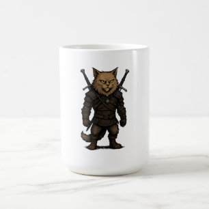 Cat Witcher – Mediaeval Fantasy Warrior Coffee Mug