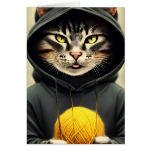 Cat With A Ball Of Yarn All Occasions