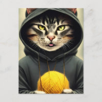 Cat With A Ball Of Yarn