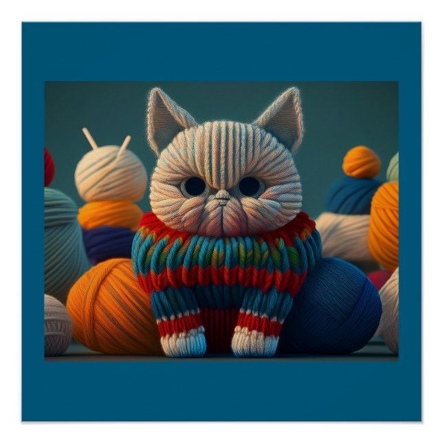 Cat With A "Capital "A" Attitude Poster (Front)