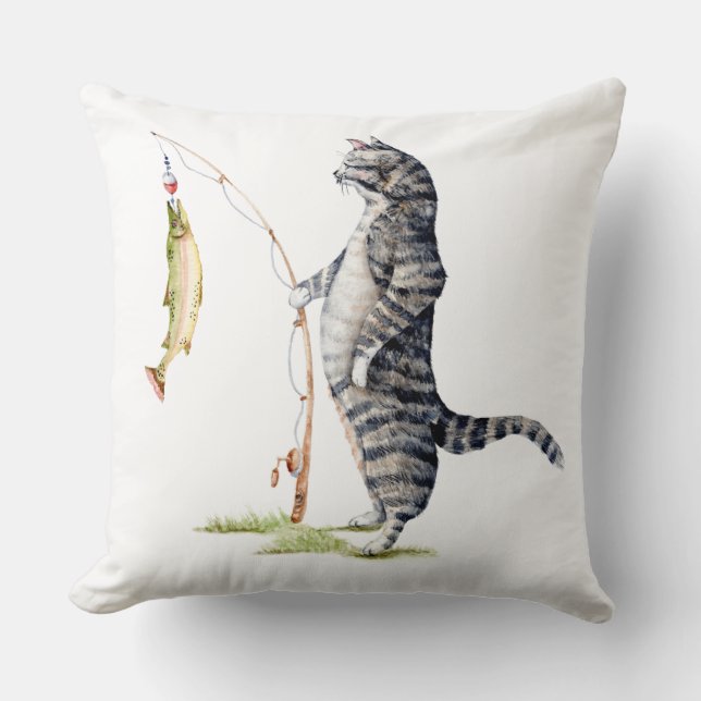 Cat with a Fish Cushion (Front)
