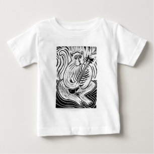Cat with a Fish Guitar Baby T-Shirt
