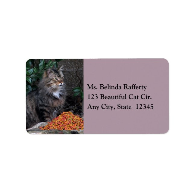 Cat With a Grateful Heart Address Labels (Front)