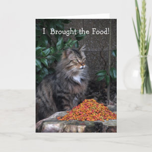 Cat With a Grateful Heart Birthday Card