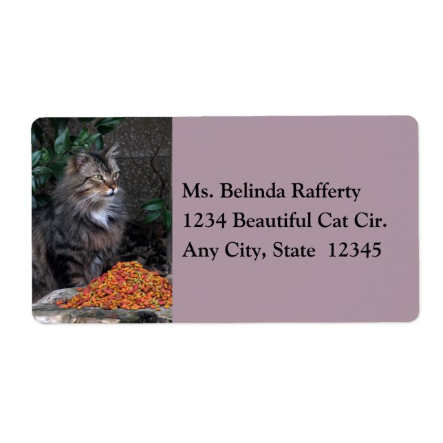 Cat With a Grateful Heart Shipping Labels (Front)