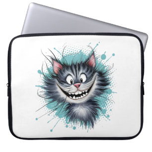 Cat with a smile. laptop sleeve