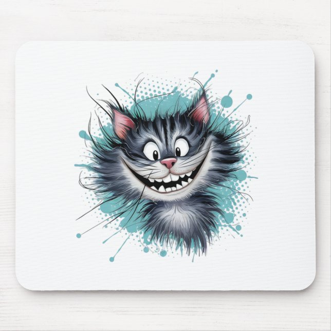 Cat with a smile. mouse pad (Front)