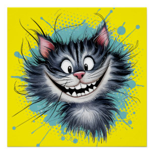Cat with a smile. poster