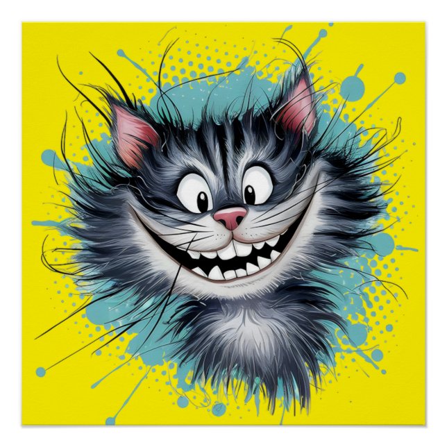 Cat with a smile. poster (Front)
