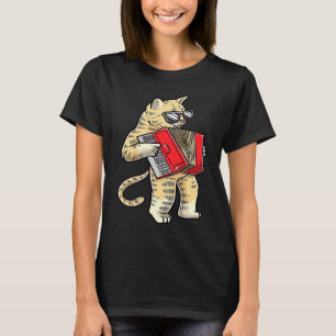 Cat With Accordion Accordionist Musician Accordion T-Shirt