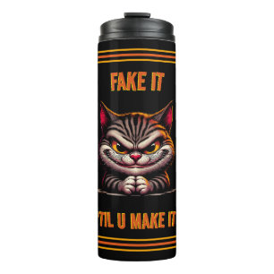 Cat with an Attitude Thermal Tumbler