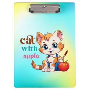 Cat With Apple-85242 Clipboard