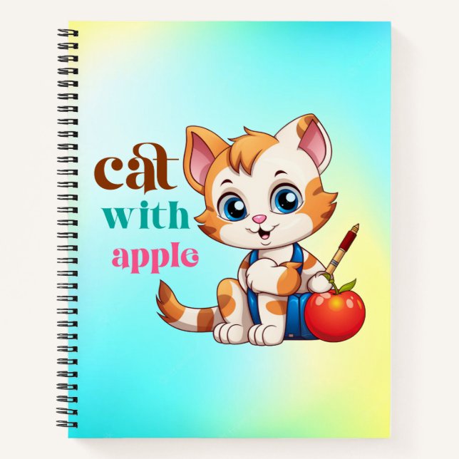 Cat With Apple-85242 Notebook (Front)