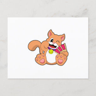 Cat with Bell Postcard