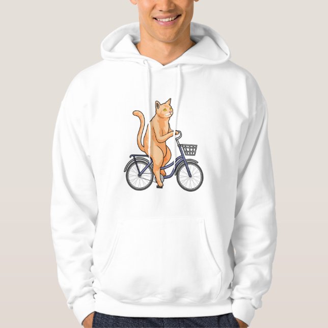 Cat with Bicycle Hoodie (Front)