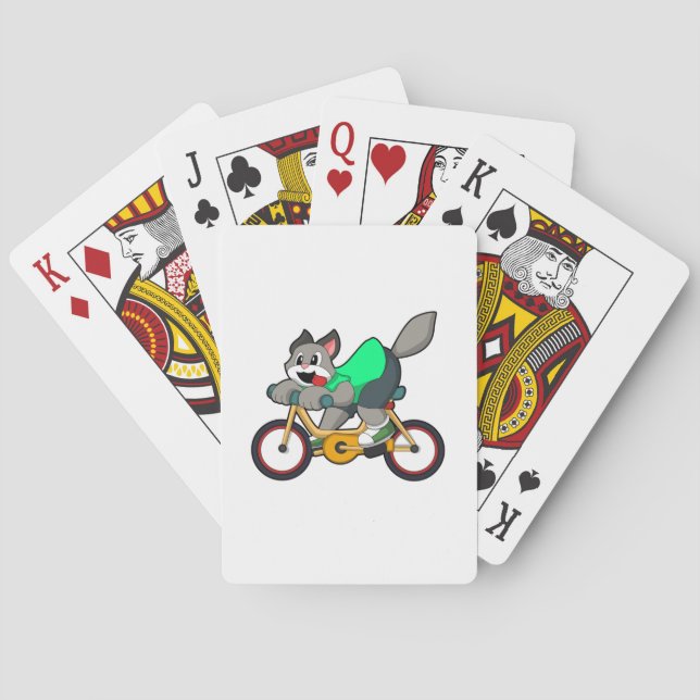 Cat with Bicycle Playing Cards (Back)